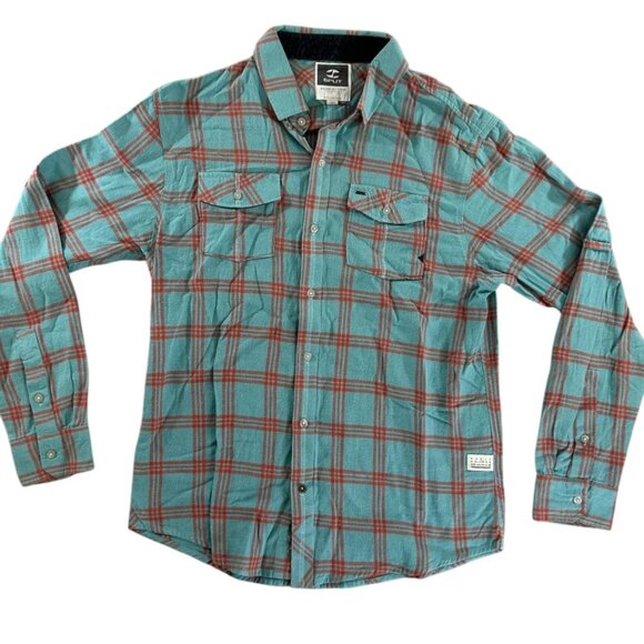 Split T-Shirt Male L Blue Long Sleeve Island Zone - Picture 1 of 9